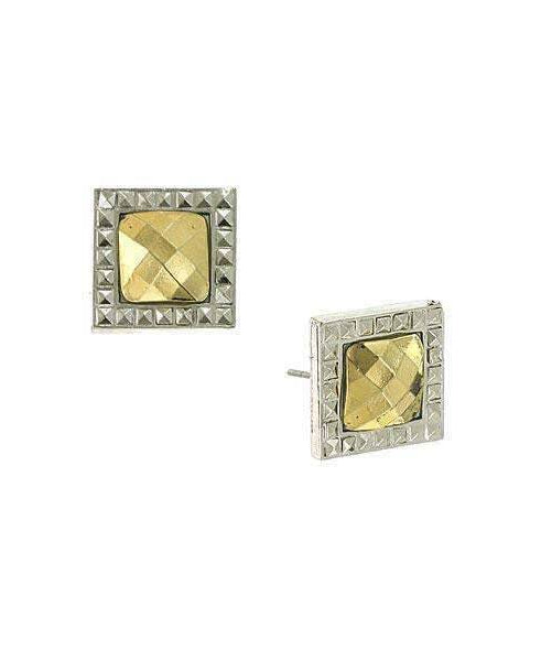 1928 Jewelry Fusion Lux Square Stud Earrings