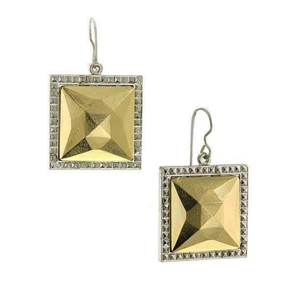 1928 Jewelry Fusion Lux Large Square Earrings