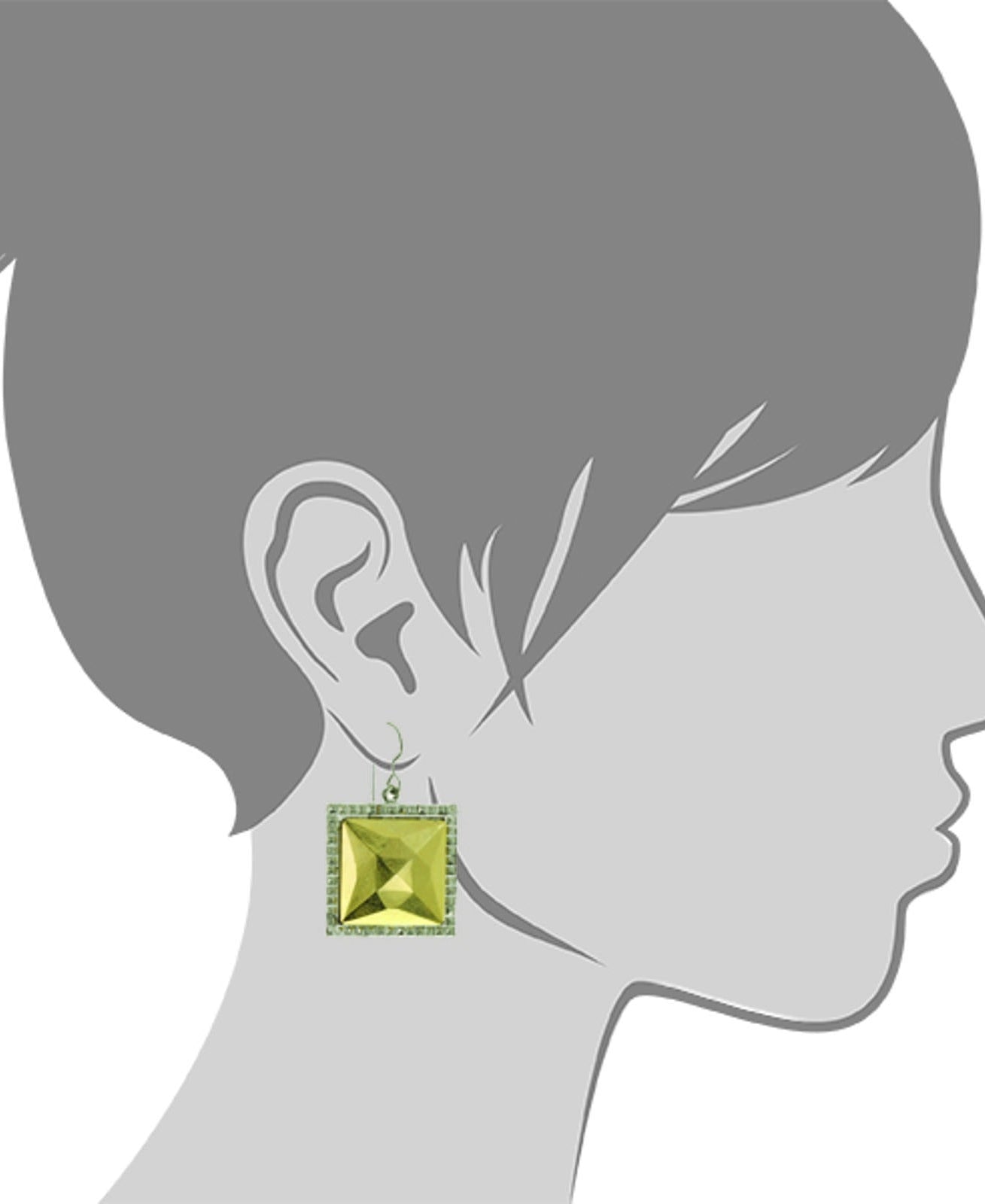 1928 Jewelry Fusion Lux Large Square Earrings