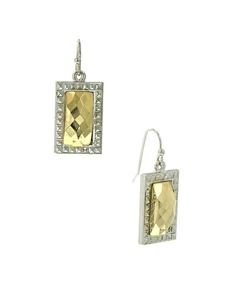 1928 Jewelry Fusion Lux Square Swing Earrings