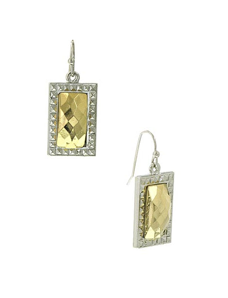 1928 Jewelry Fusion Lux Square Swing Earrings