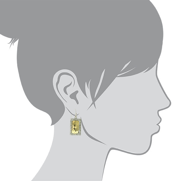 1928 Jewelry Fusion Lux Square Swing Earrings