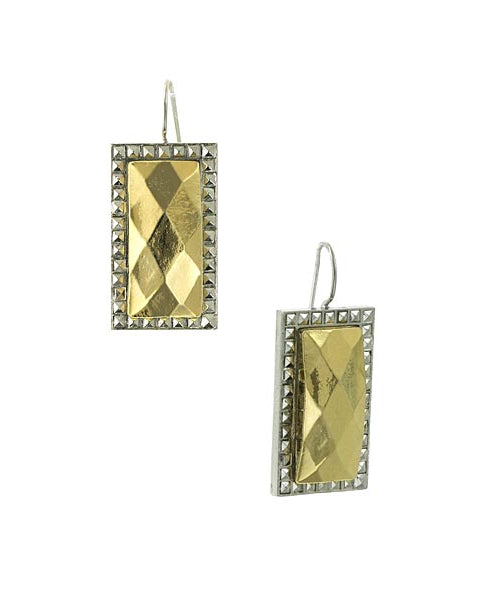 1928 Jewelry Fusion Lux Rectangle Wire Earrings