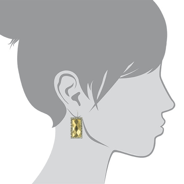 1928 Jewelry Fusion Lux Rectangle Wire Earrings