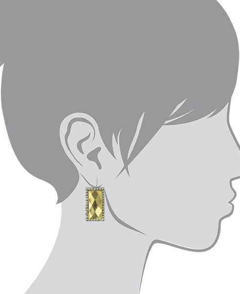 1928 Jewelry Fusion Lux Rectangle Wire Earrings