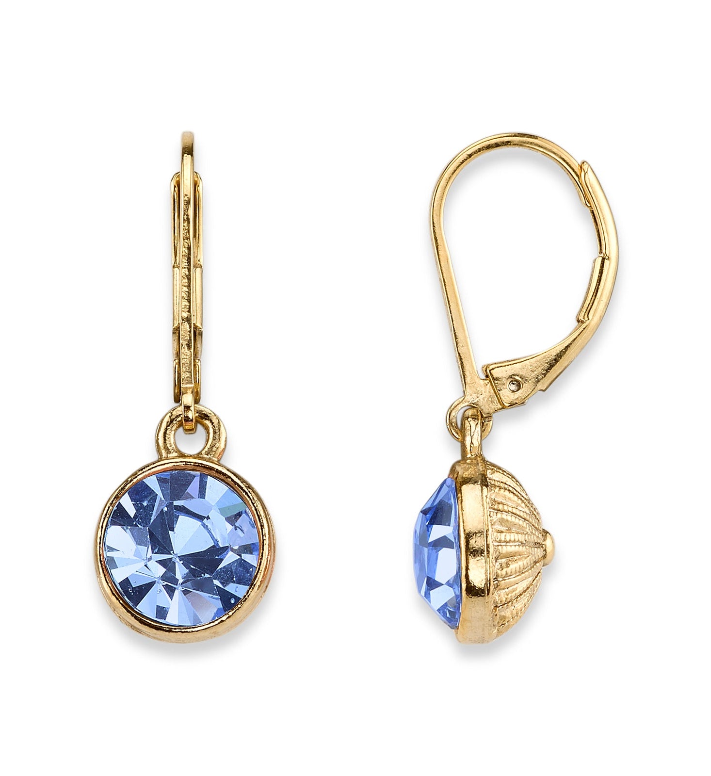 1928 Jewelry Round Crystal Dainty Drop Earrings