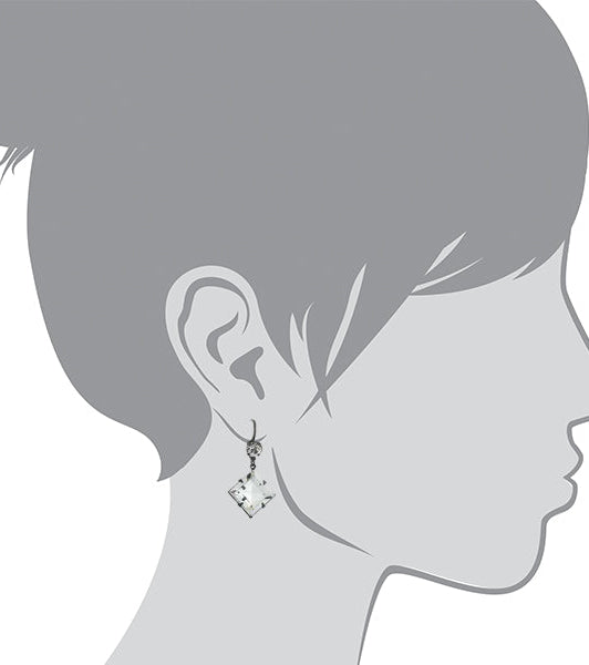 1928 Bridal Genuine Austrian Crystal Diamond Shape Drop Earrings