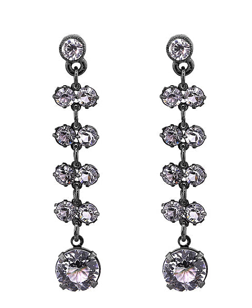 1928 Bridal Genuine Austrian Crystal Round Drop Earrings