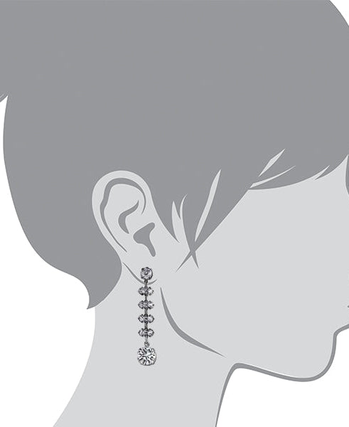 1928 Bridal Genuine Austrian Crystal Round Drop Earrings