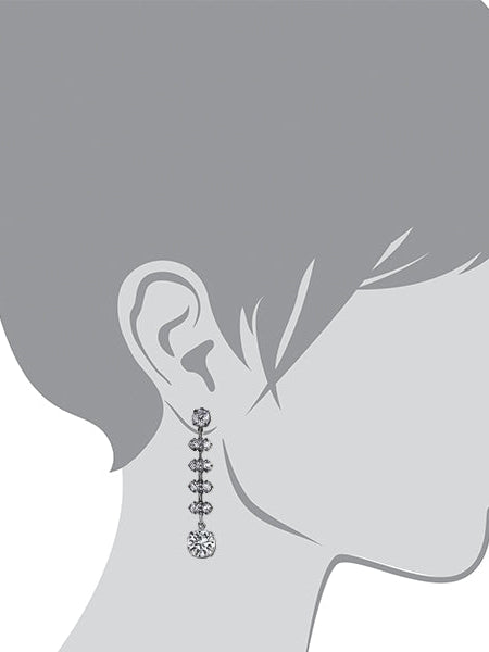 1928 Bridal Genuine Austrian Crystal Round Drop Earrings