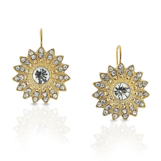 Crystal Sunburst Drop Earrings