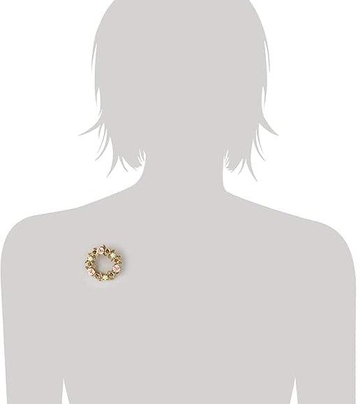 1928 Bridal Pink Porcelain Rose Wreath Brooch