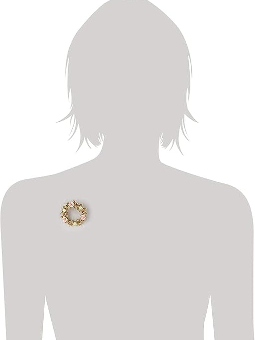 1928 Bridal Pink Porcelain Rose Wreath Brooch