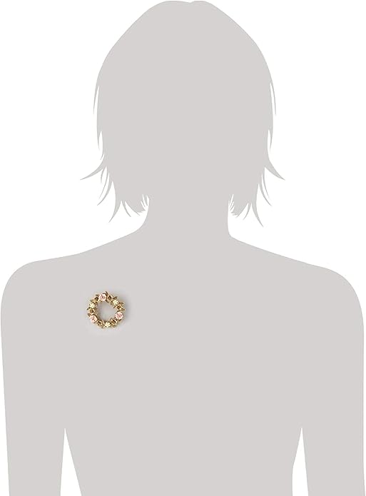 1928 Bridal Pink Porcelain Rose Wreath Brooch