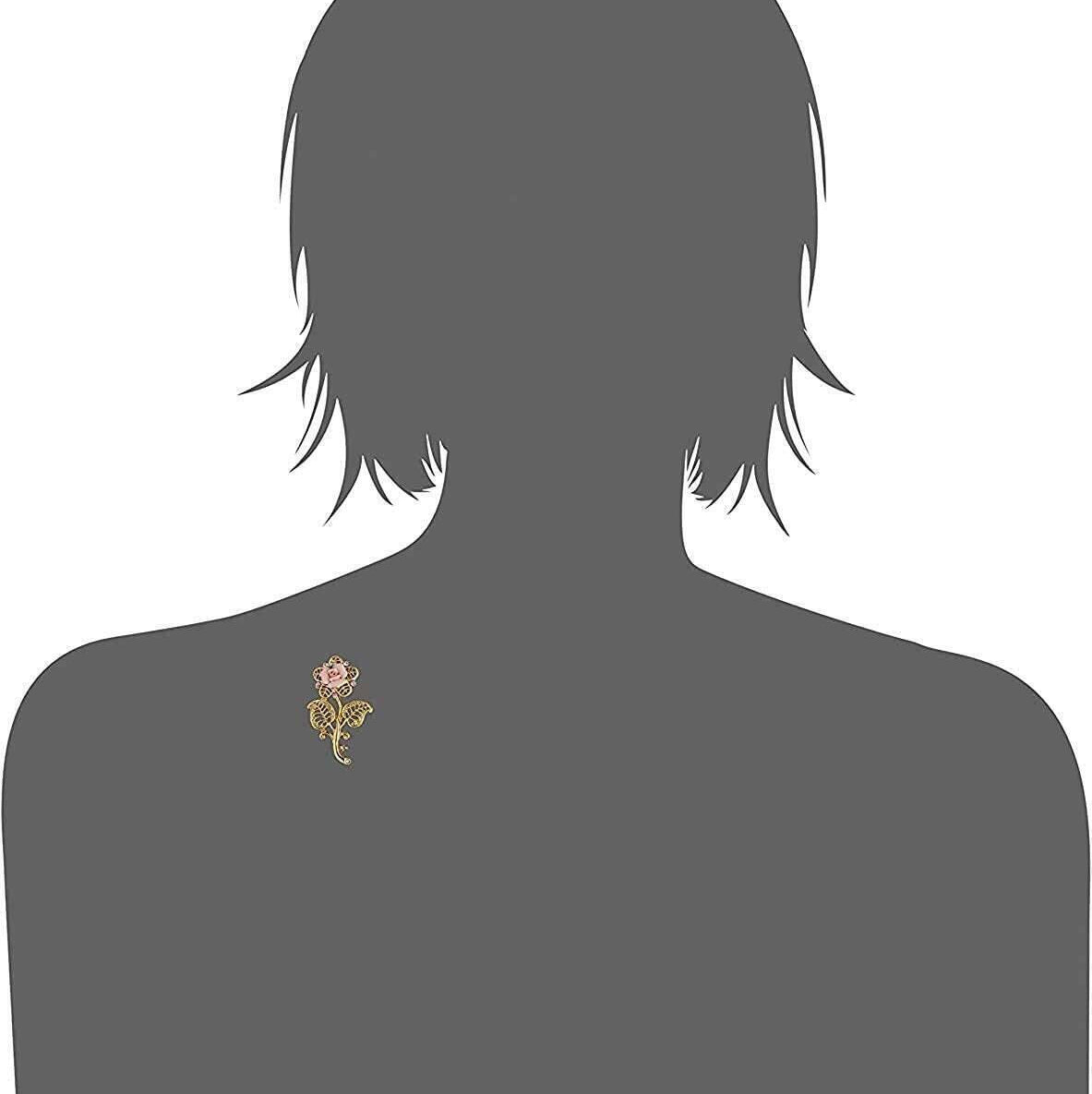 1928 Bridal Pink Crystal And Porcelain Rose Brooch