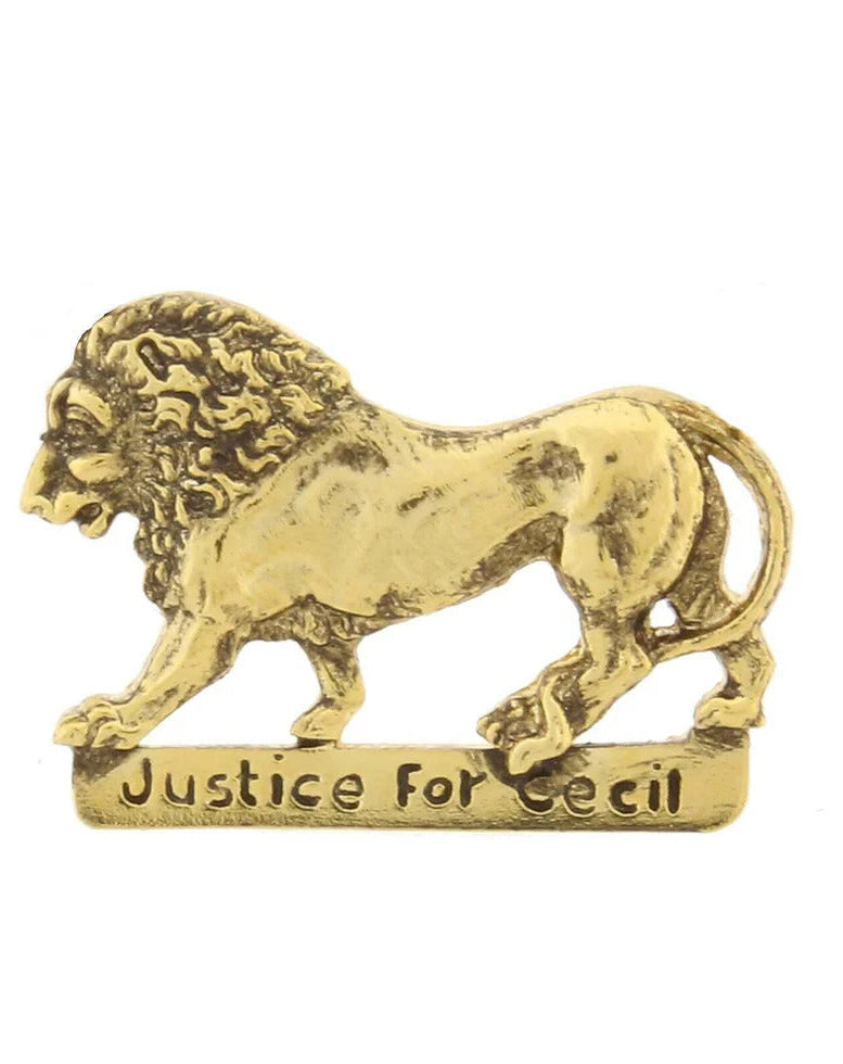 1928 Jewelry Justice For Cecil The Lion Pin