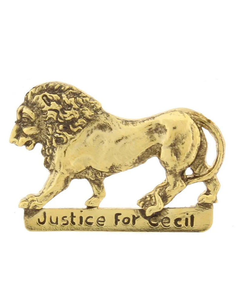 1928 Jewelry Justice For Cecil The Lion Pin