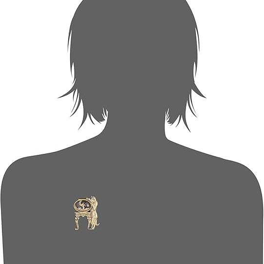 1928 Jewelry Curious Cat and Fishbowl Pin