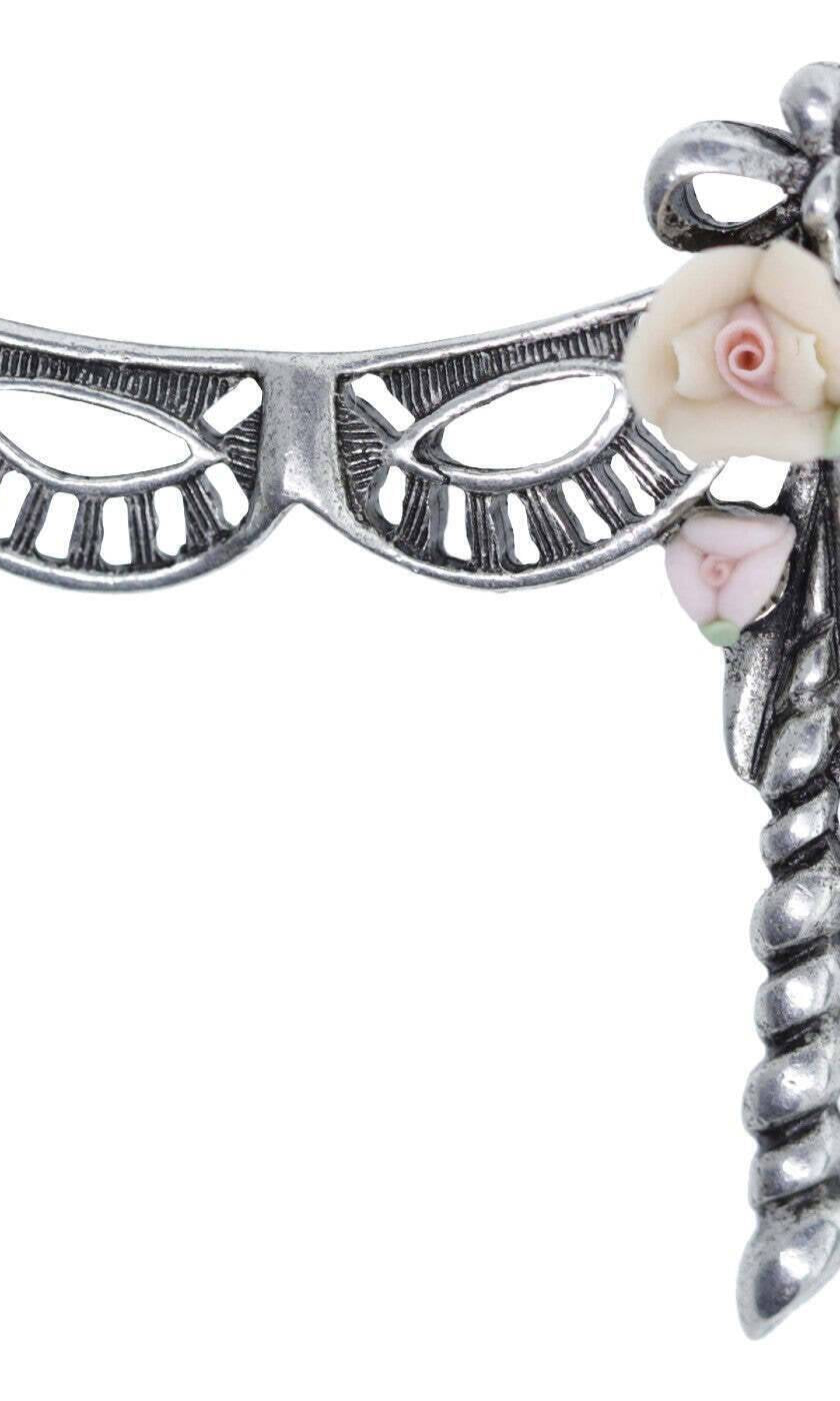 1928 Jewelry Mysterious Masquerade Mask Pin