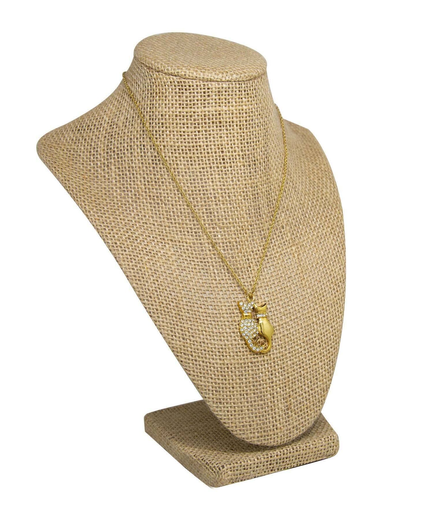 1928 Jewelry Meow & Forever Rhinestone Crystal Pendant Necklace 16" + 3" Extension