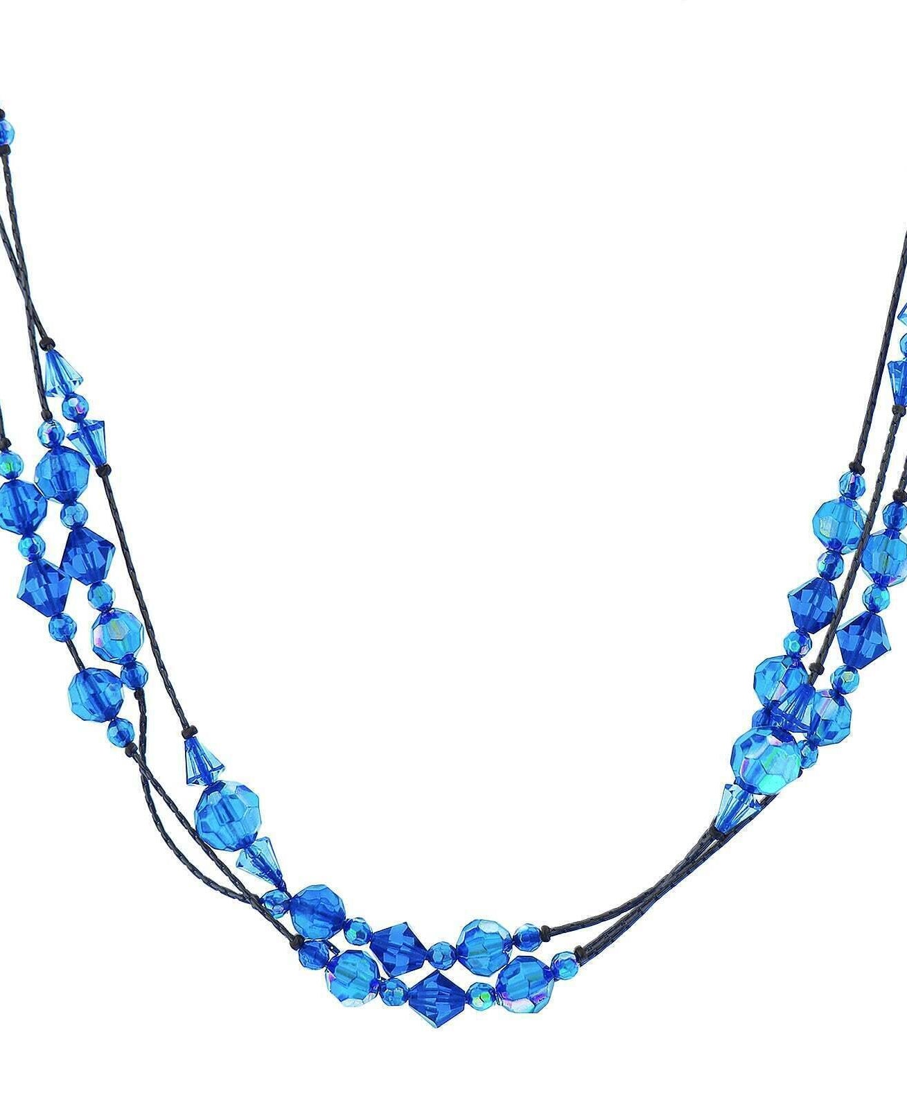 2028 Jewelry Illuminations AB Crystal Beaded Strand Necklace 16" + 3" Extender