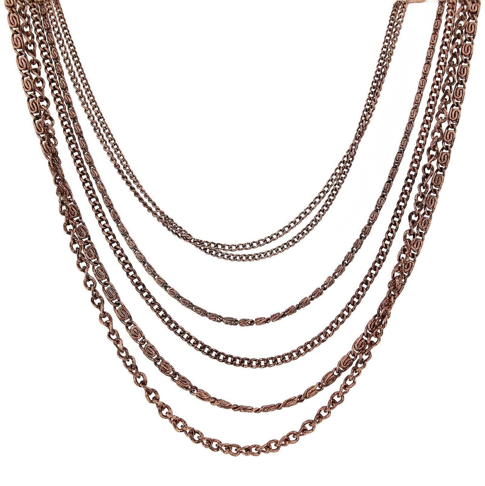 2028 Jewelry Luxe Layered Multi-Chain Necklace 16" + 3" Extender