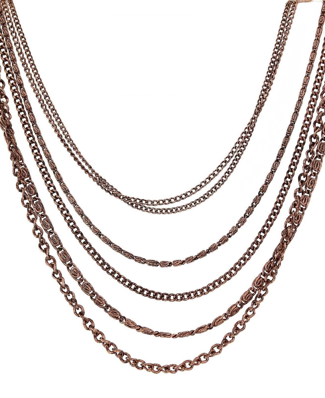 2028 Jewelry Luxe Layered Multi-Chain Necklace 16" + 3" Extender