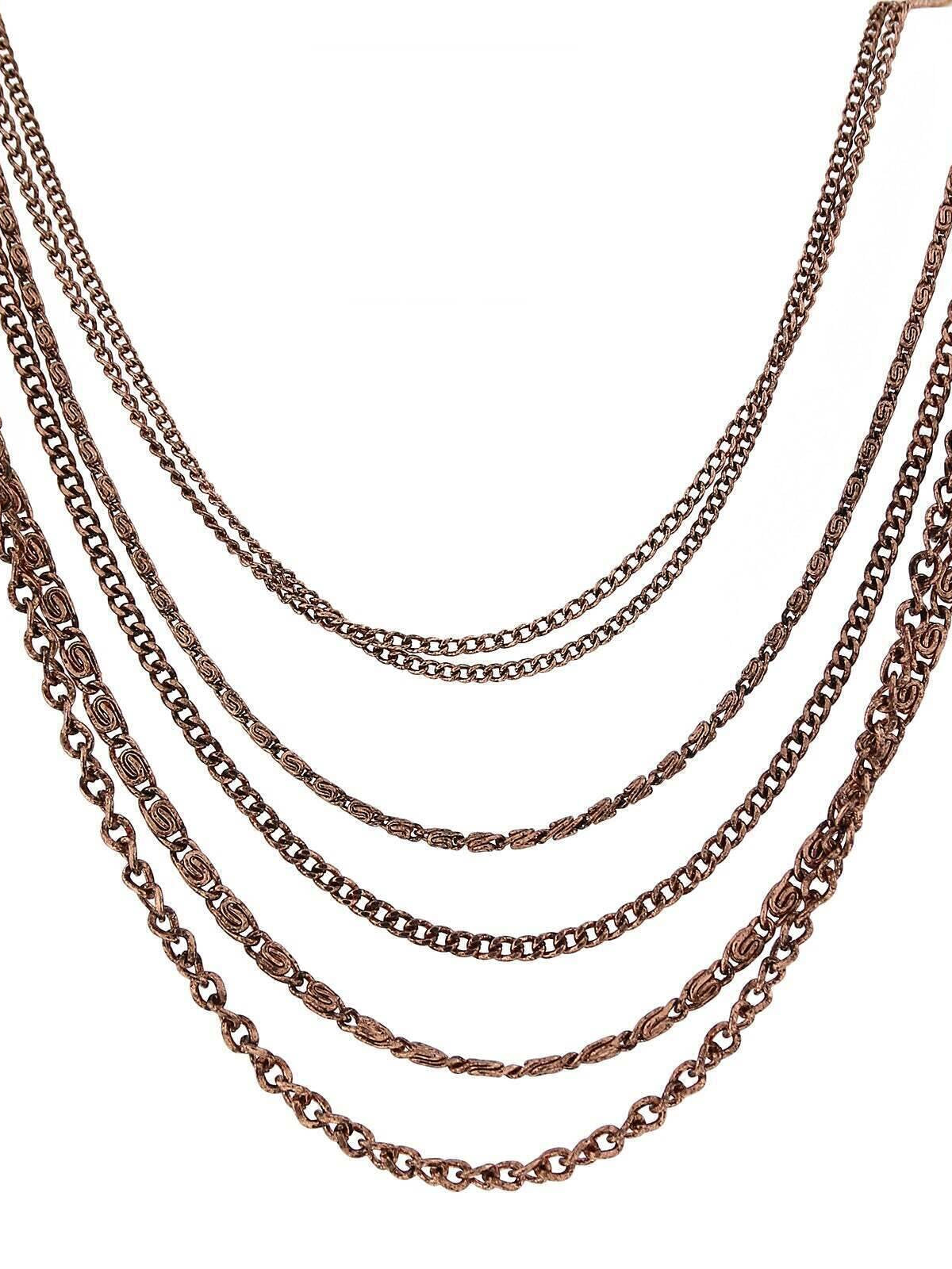 2028 Jewelry Luxe Layered Multi-Chain Necklace 16" + 3" Extender