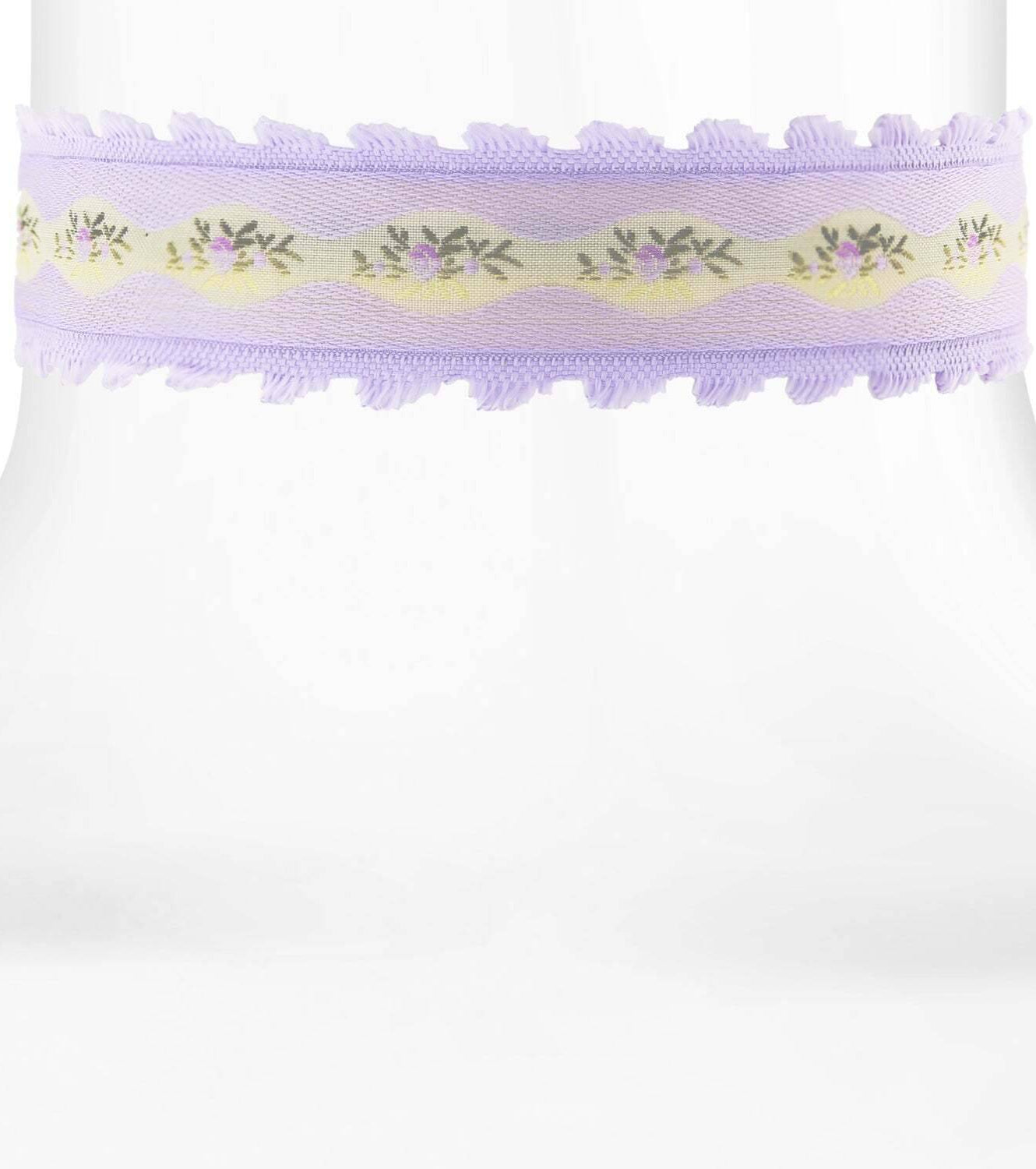 1928 Jewelry Pink Trim And Light Rose Floral Choker Necklace 12" + 5" Extender