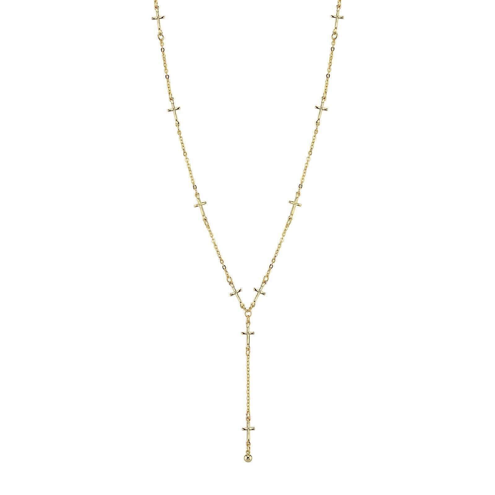 1928 Jewelry Cross Chain Y Necklace 15" + 3" Extender