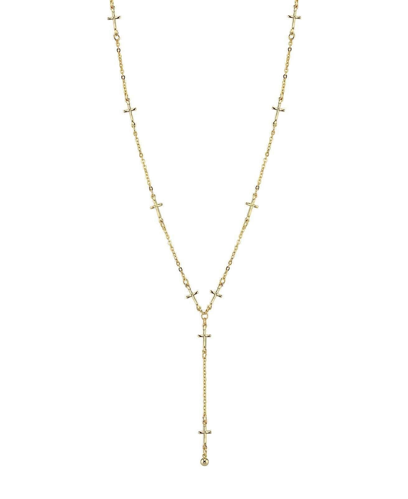 1928 Jewelry Cross Chain Y Necklace 15" + 3" Extender