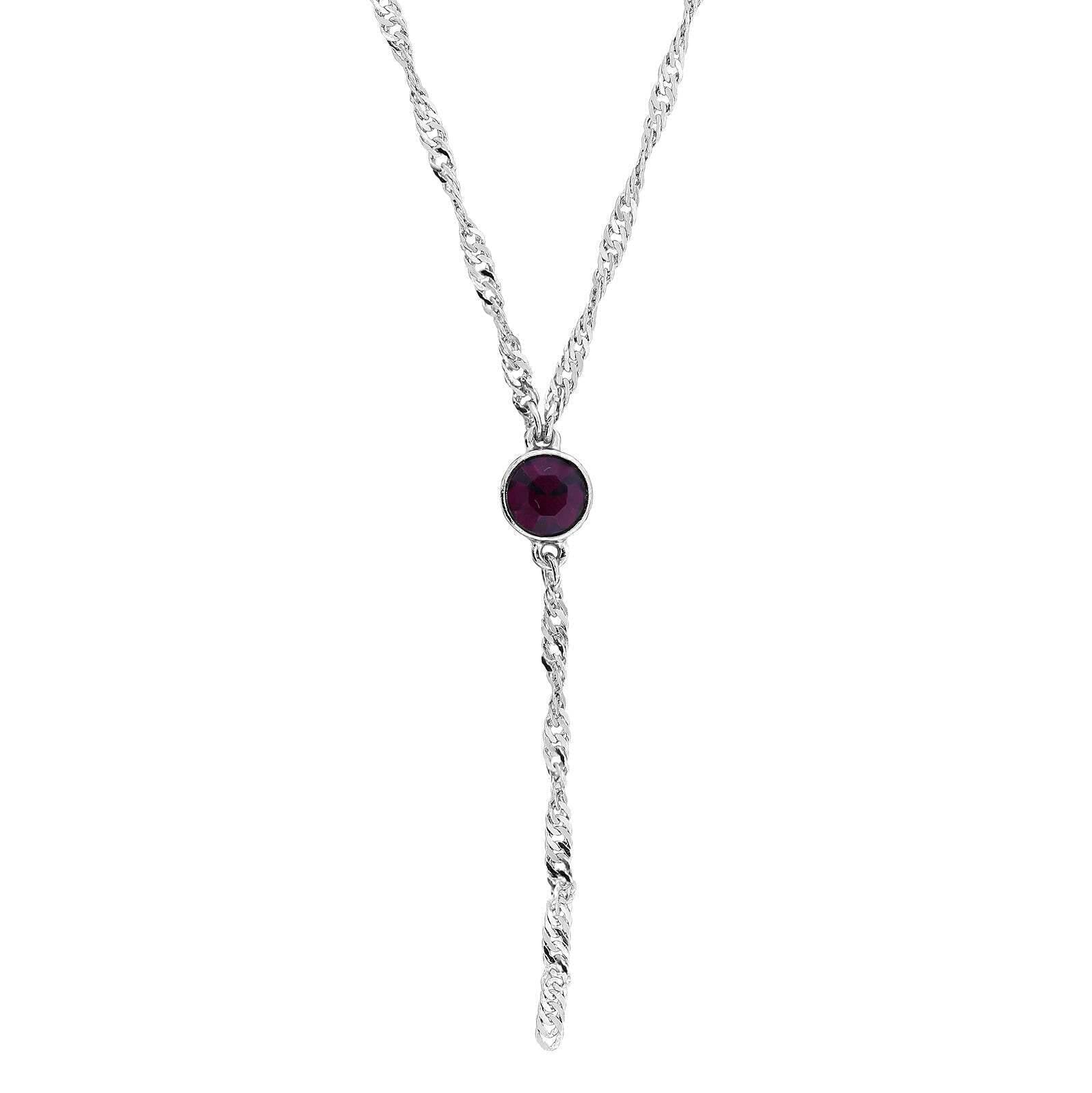 1928 Jewelry Round Crystal Y Necklace Chain 16" + 3" Extender