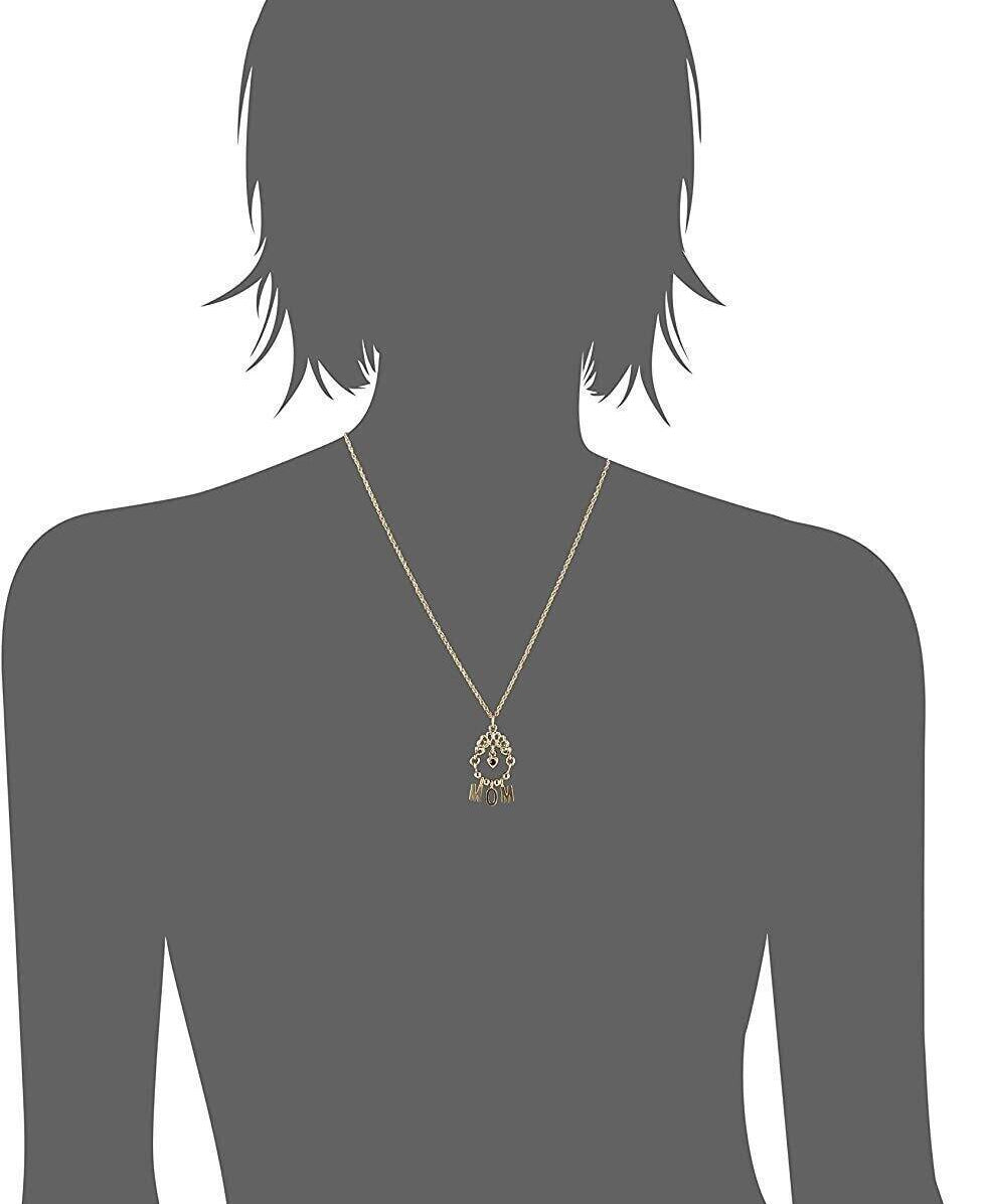 1928 Jewelry Siam Red Crystal Heart Charm Mom Pendant Necklace 18"