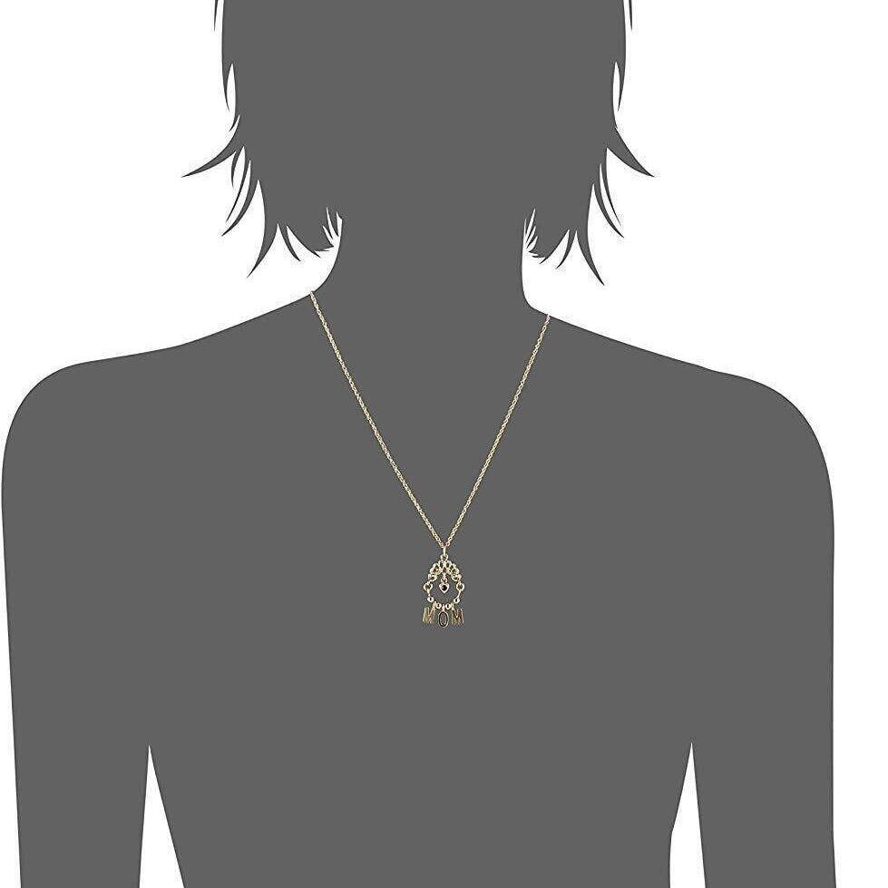 1928 Jewelry Siam Red Crystal Heart Charm Mom Pendant Necklace 18"