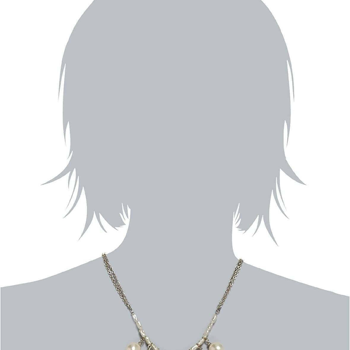 1928 Jewelry Victorian Faux Baroque Pearl Multi Drop Necklace 16" + 3" Extender