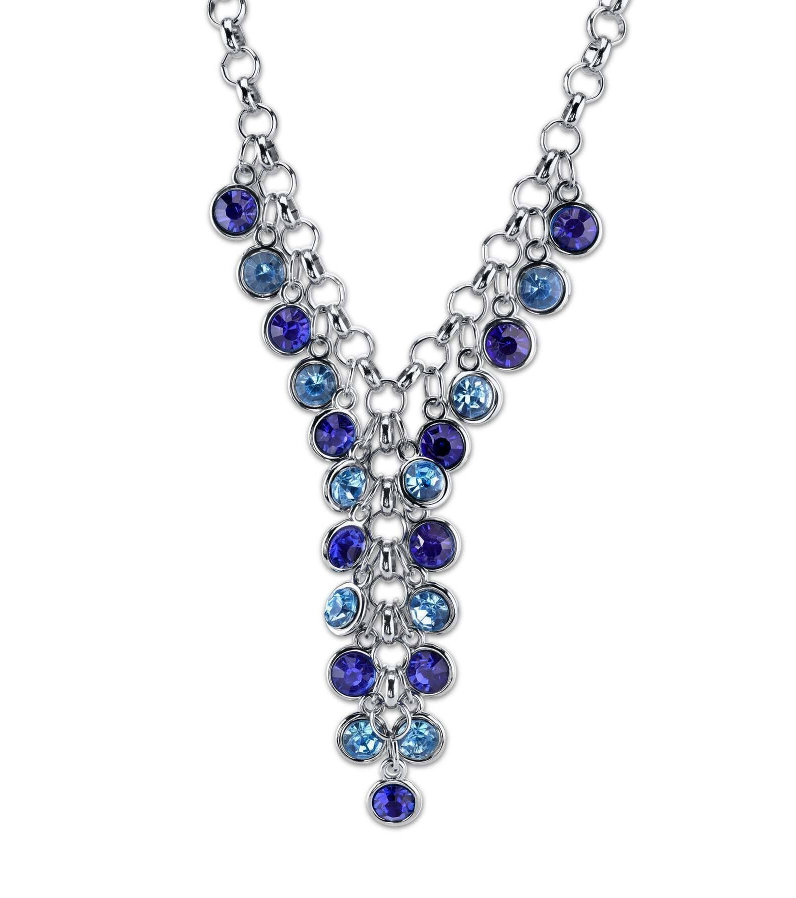 2028 Jewelry Cluster Y-Necklace 16" + 3" Extender