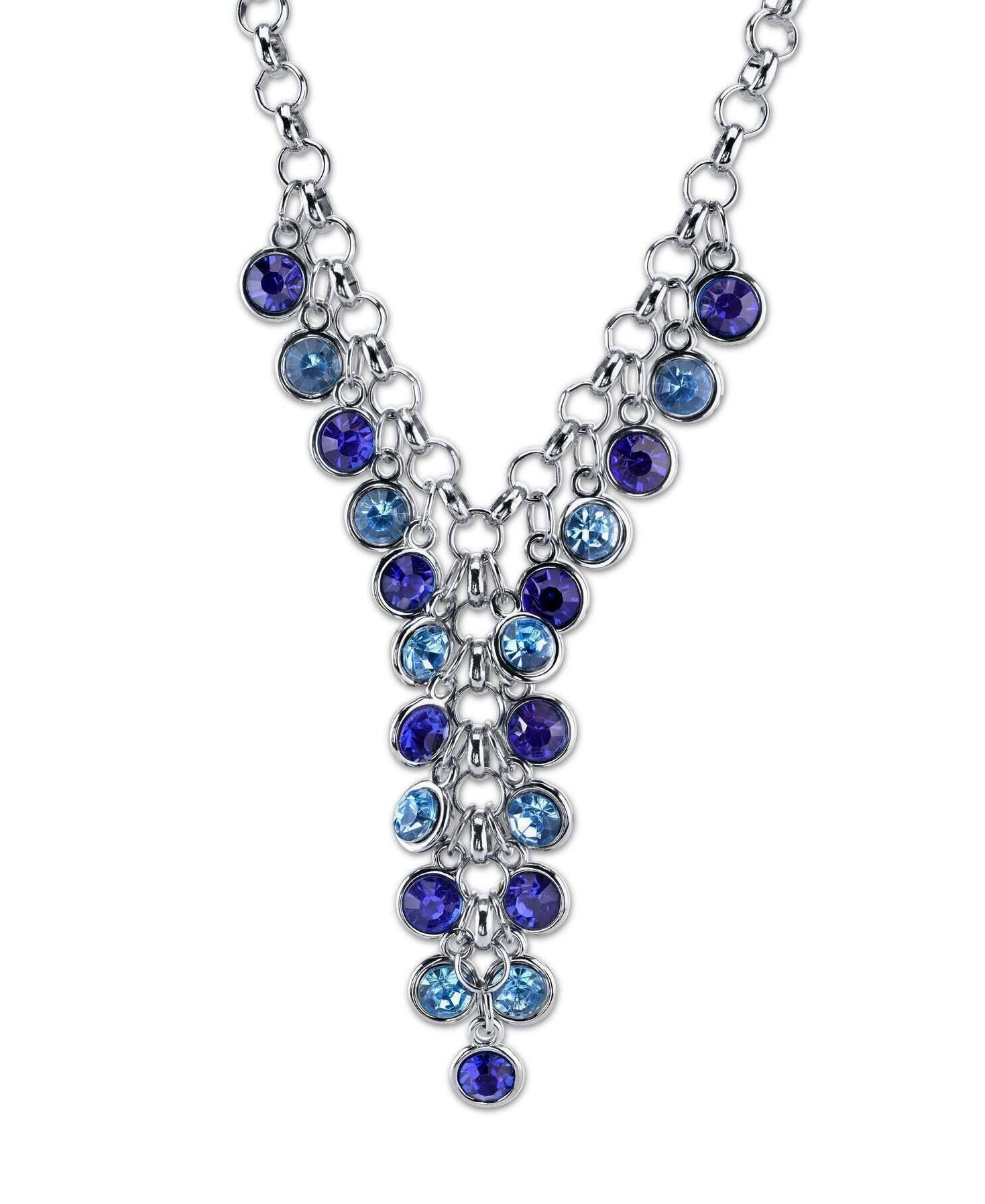 2028 Jewelry Cluster Y-Necklace 16" + 3" Extender