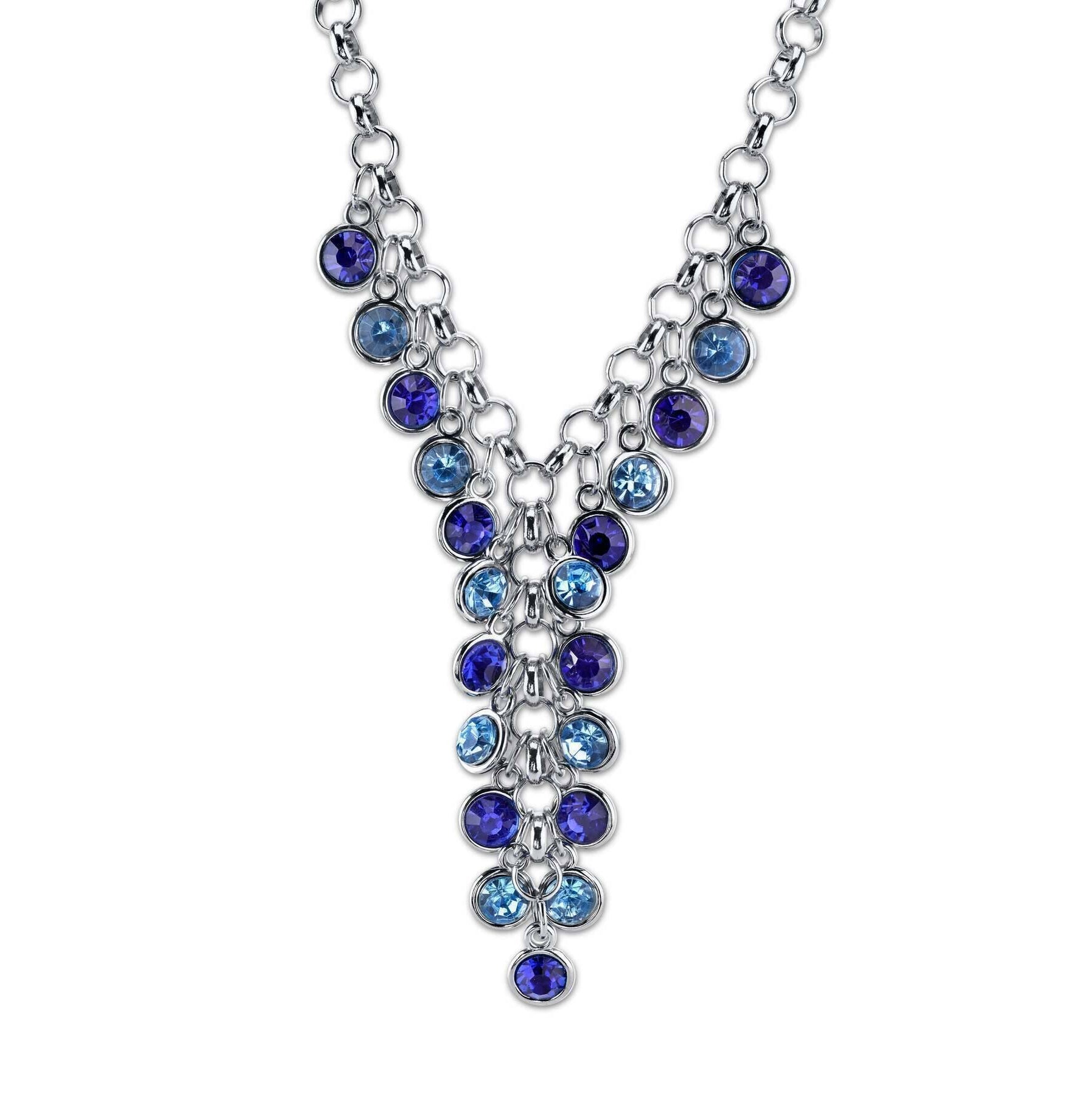 2028 Jewelry Cluster Y-Necklace 16" + 3" Extender