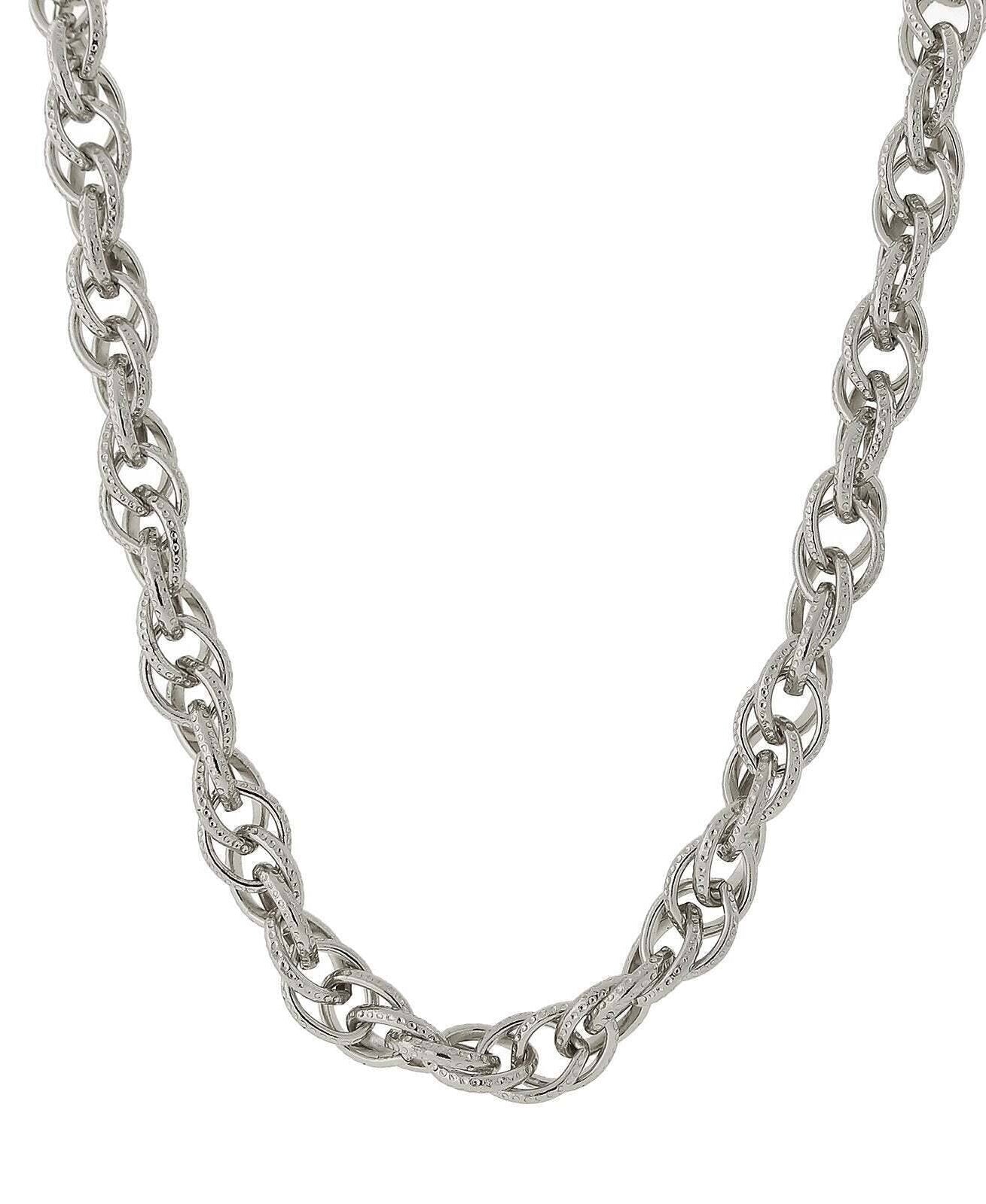 2028 Jewelry Double Link Chain Necklace 18"