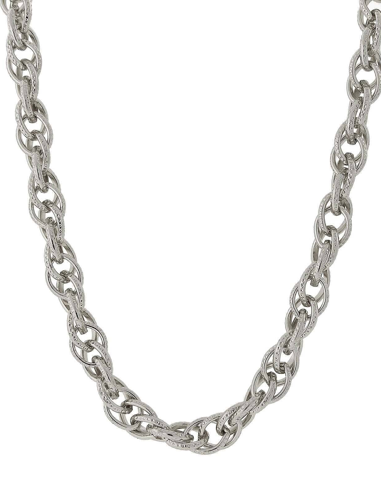 2028 Jewelry Double Link Chain Necklace 18"