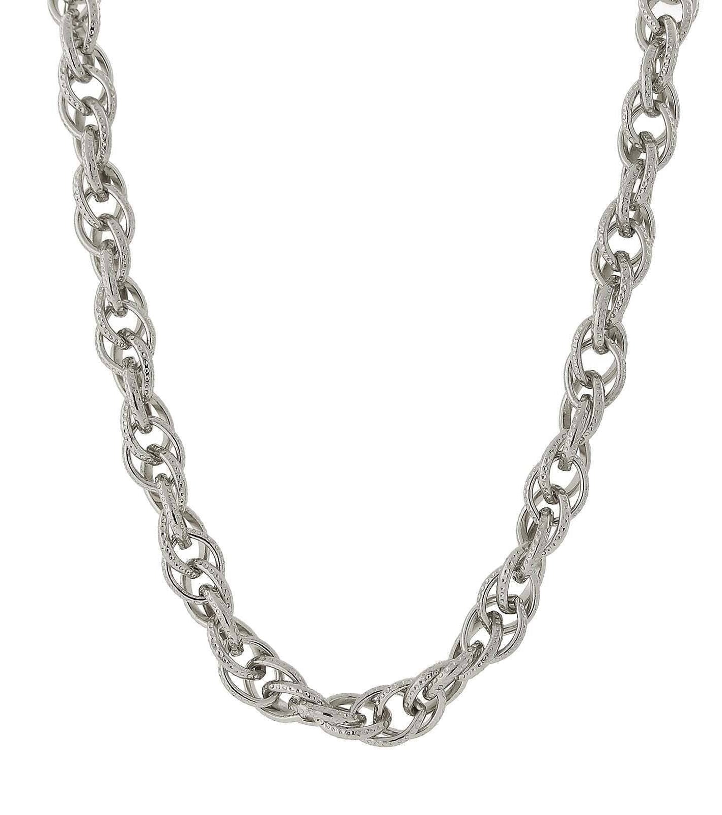 2028 Jewelry Double Link Chain Necklace 18"
