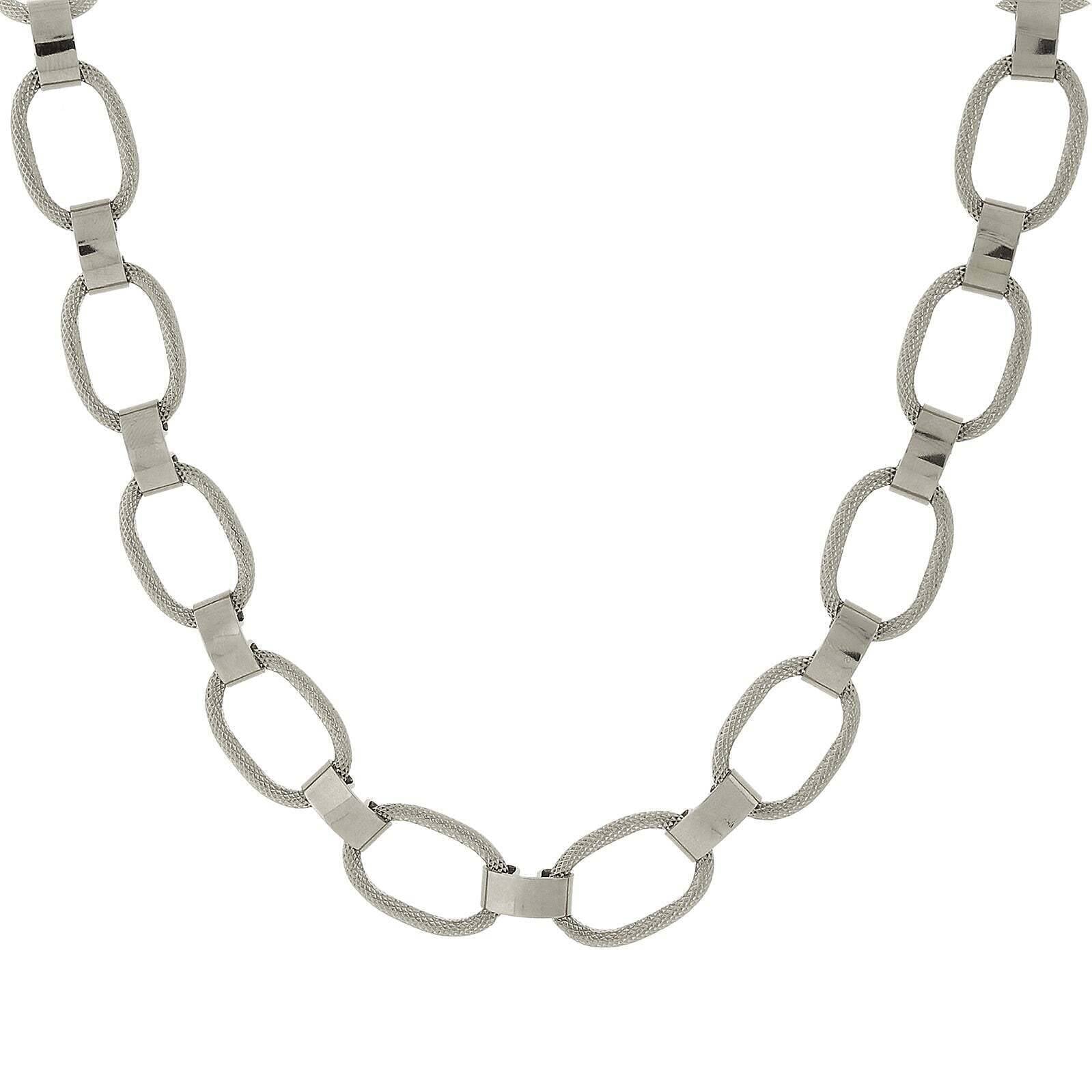 1928 Jewelry Classic Textured Link Necklace 18"