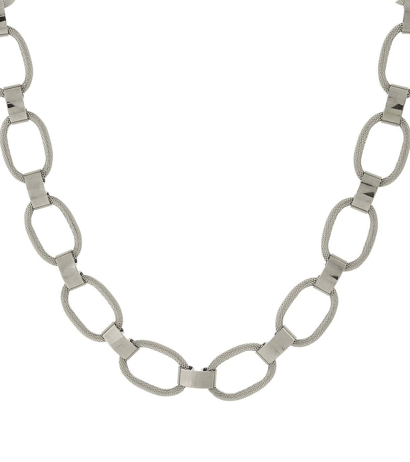 1928 Jewelry Classic Textured Link Necklace 18"