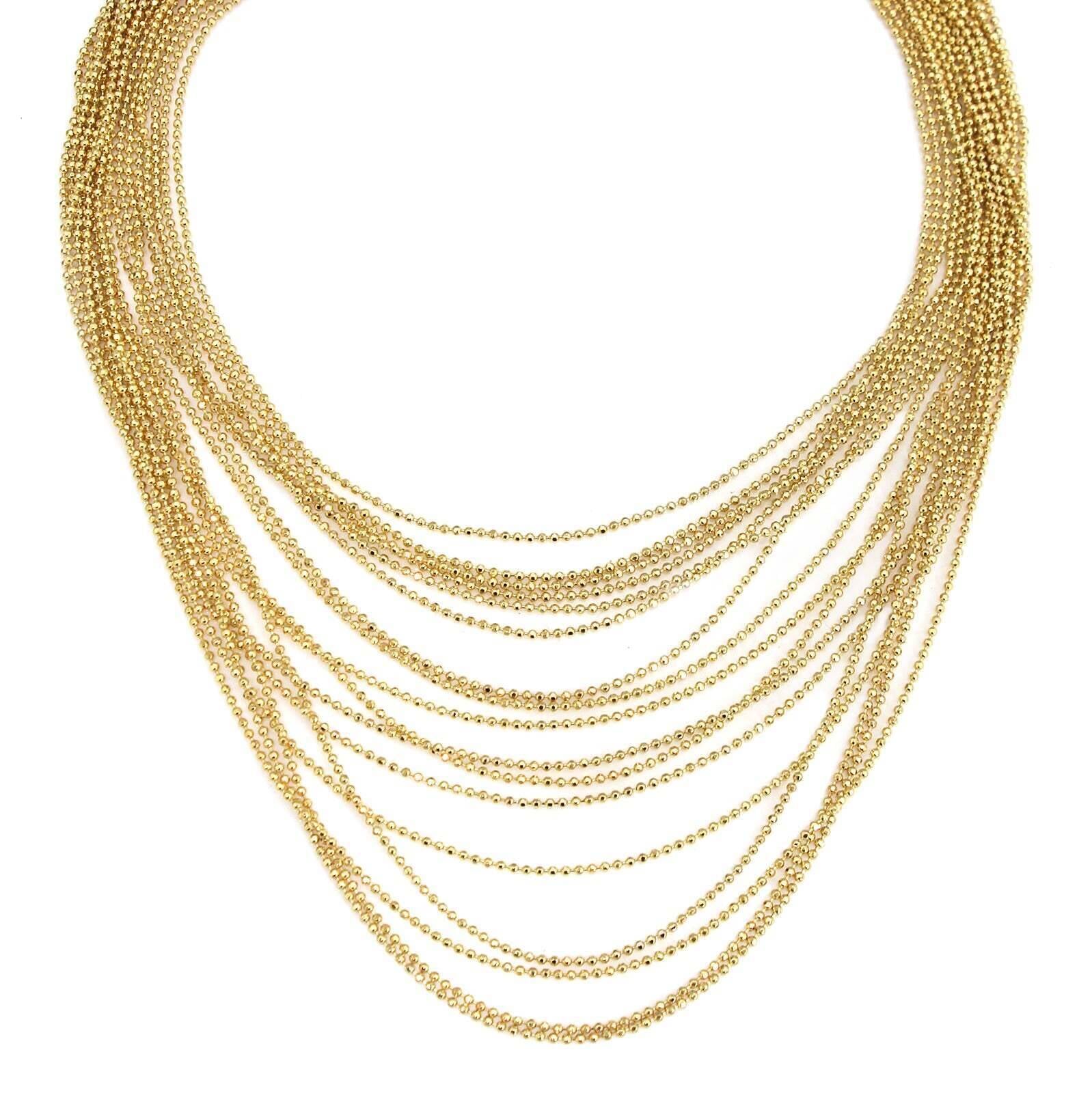 1928 Jewelry Gold Multi Strand Ball Chain Necklace 14.5" + 3" Extension