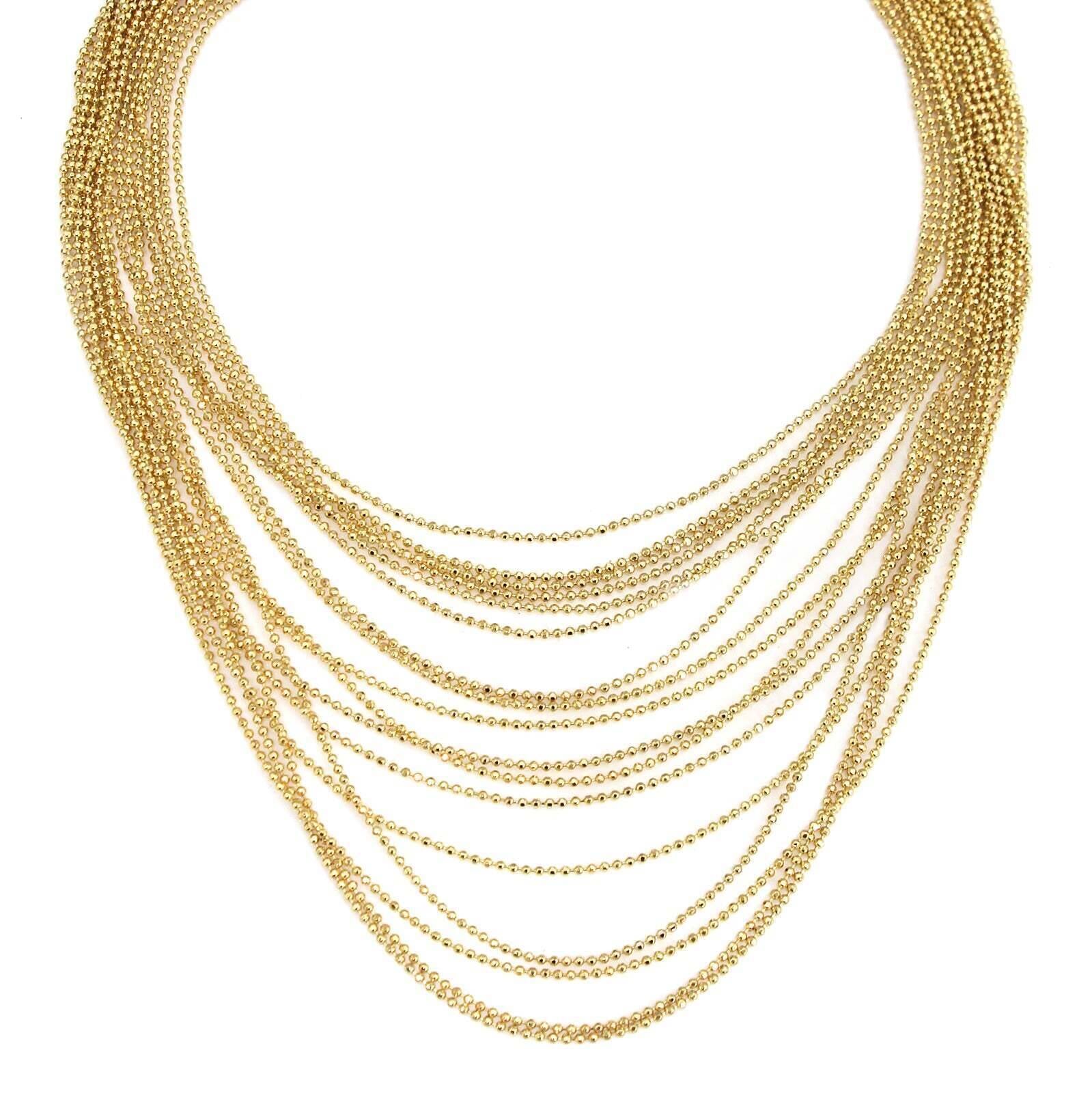1928 Jewelry Gold Multi Strand Ball Chain Necklace 14.5" + 3" Extension