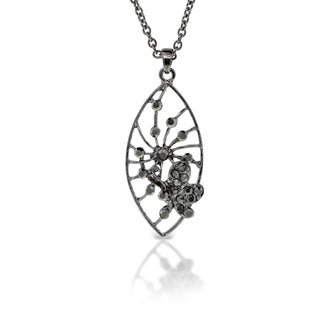 Pave Butterfly Necklace Pendant Necklace 16" + 3" Extender