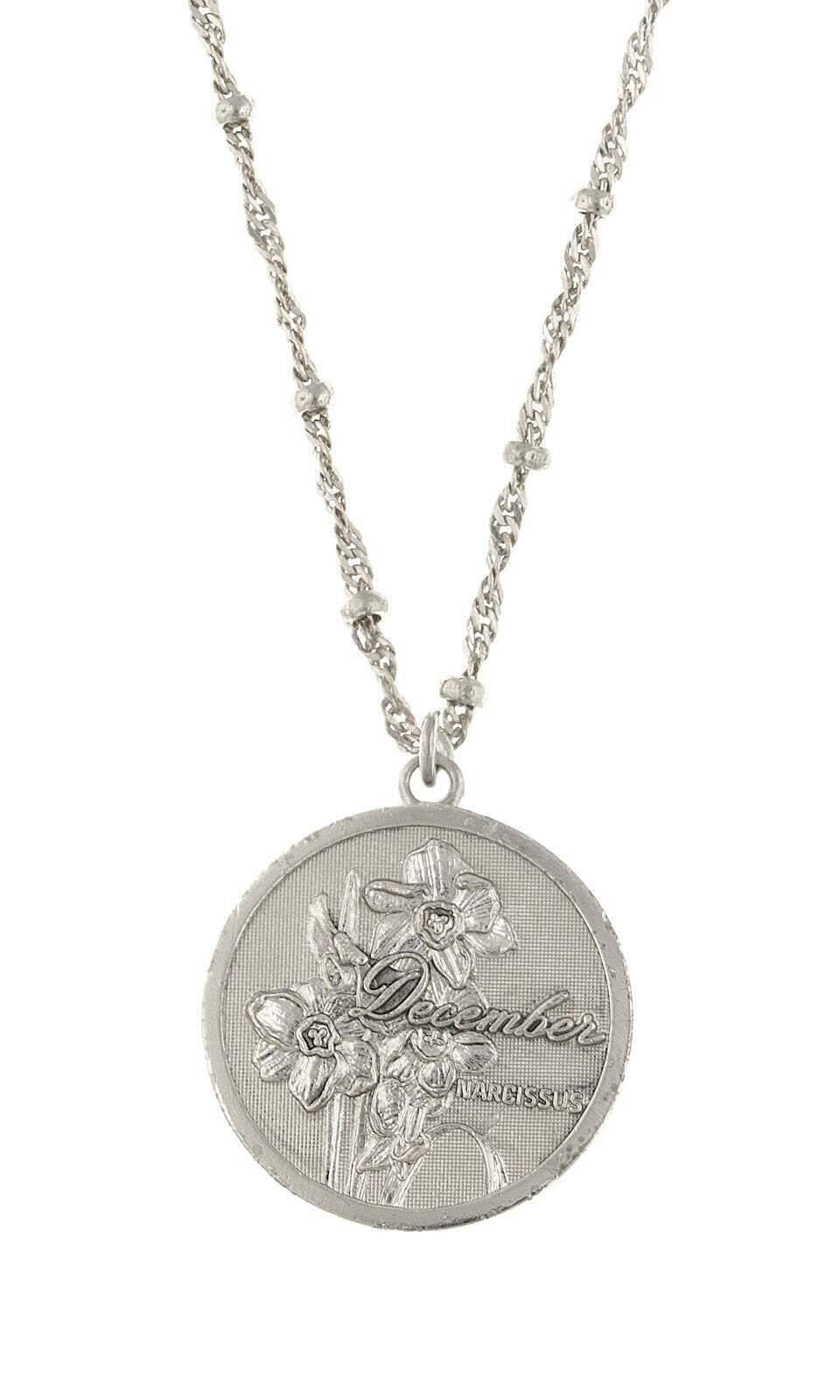 1928 Jewelry Flower Of The Month Pendant Necklace 16" + 3" Extender