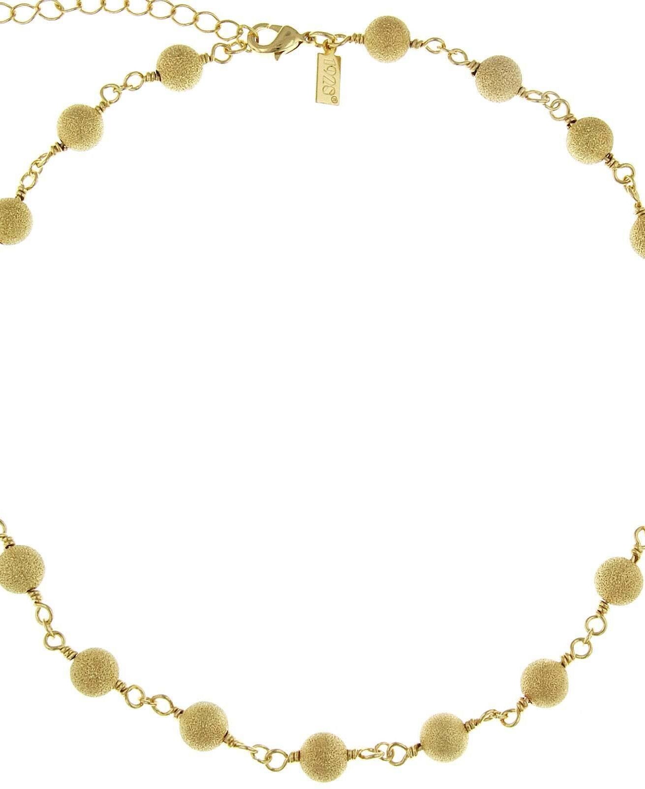 1928 Jewelry Round Textured Beaded Linked Necklace 15" + 3" Extender