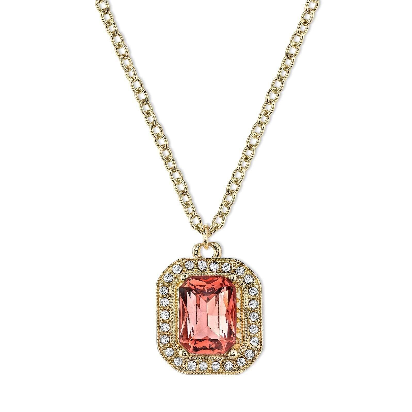 2028 Jewelry Octagon Pendant Necklace 16" + 3" Extender