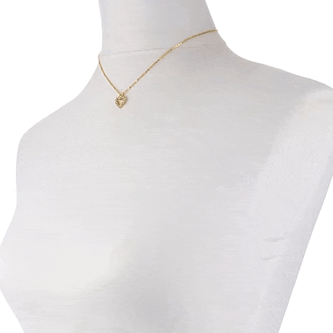 1928 Jewelry Crystal Accented Love Heart Pendant Necklace 16" + 3" Extender